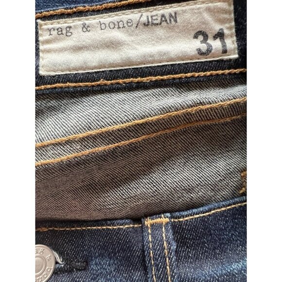 Rag & Bone Kensington dark blue wash skinny straight jeans 31 stretch mobwife - Picture 6 of 11